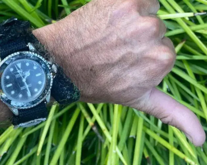 La Rolex Sumbariner au poignet de Matt Cuddihy